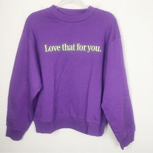 ASOS | NEW Love That For You Purple & Lime Crewneck Sweatshirt Women’s Size 2
